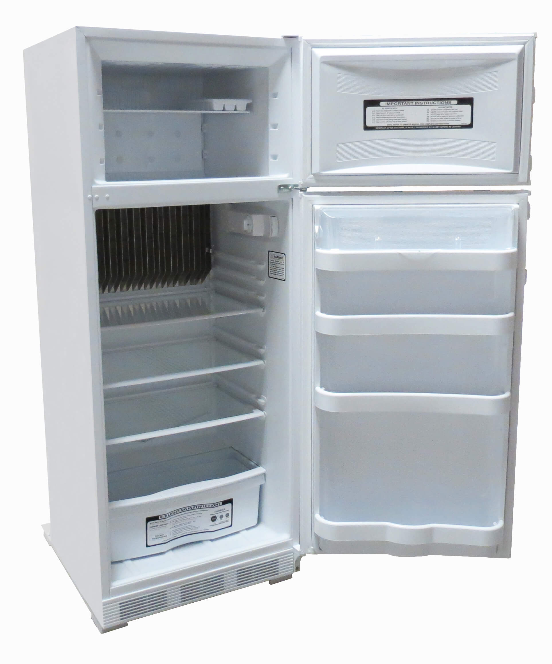 EZ Freeze 10 Cubic Foot White Gas Refrigerator